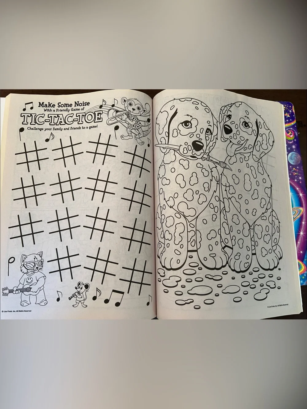 VTG Lisa Frank Notebook & 2019 Activity Book Lot Dash Dazzle Unicorn Rainbow